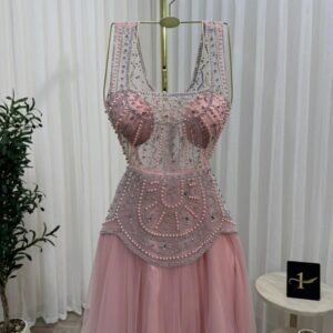 فستان سهره لون وردي