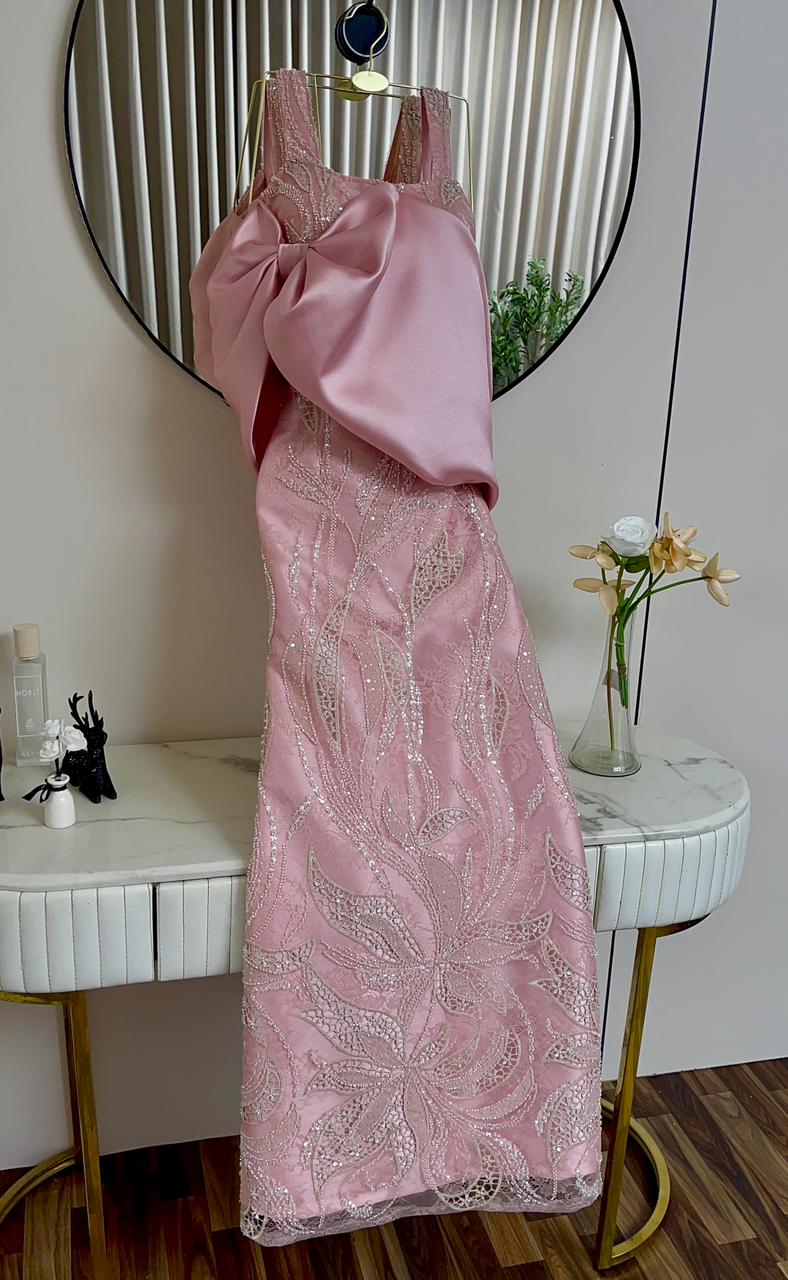 فستان سهره لون وردي - الصورة 4