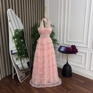 فستان سهره لون وردي