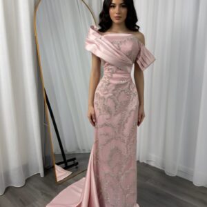 فستان سهره لون وردي