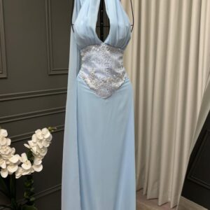 فستان سهره لون سماوي