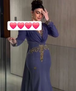 فستان سهرة لون ازرق