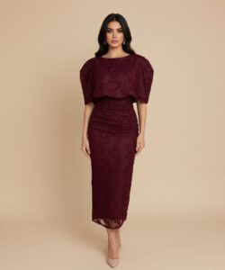 فستان سهرة لون نبيتى