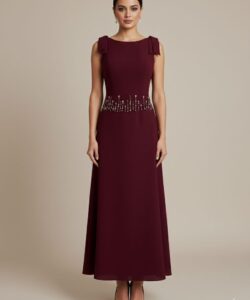 فستان سهرة لون نبيتى