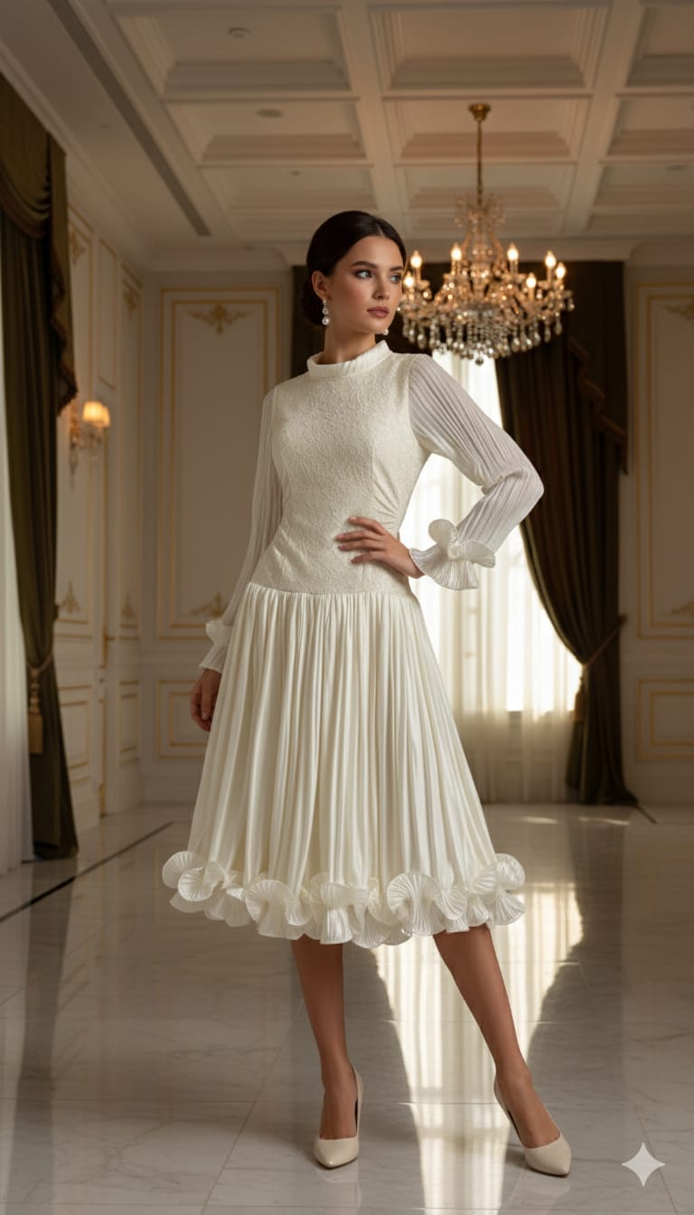 فستان سهرة لون ابيض