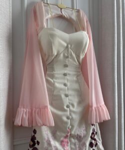 فستان سهره لون ابيض مورد