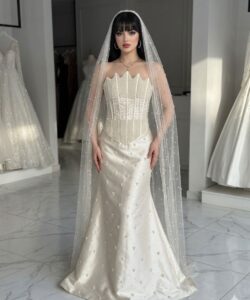 فستان سهرة لون ابيض