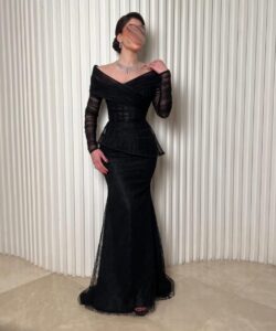 فستان سهرة لون اسود